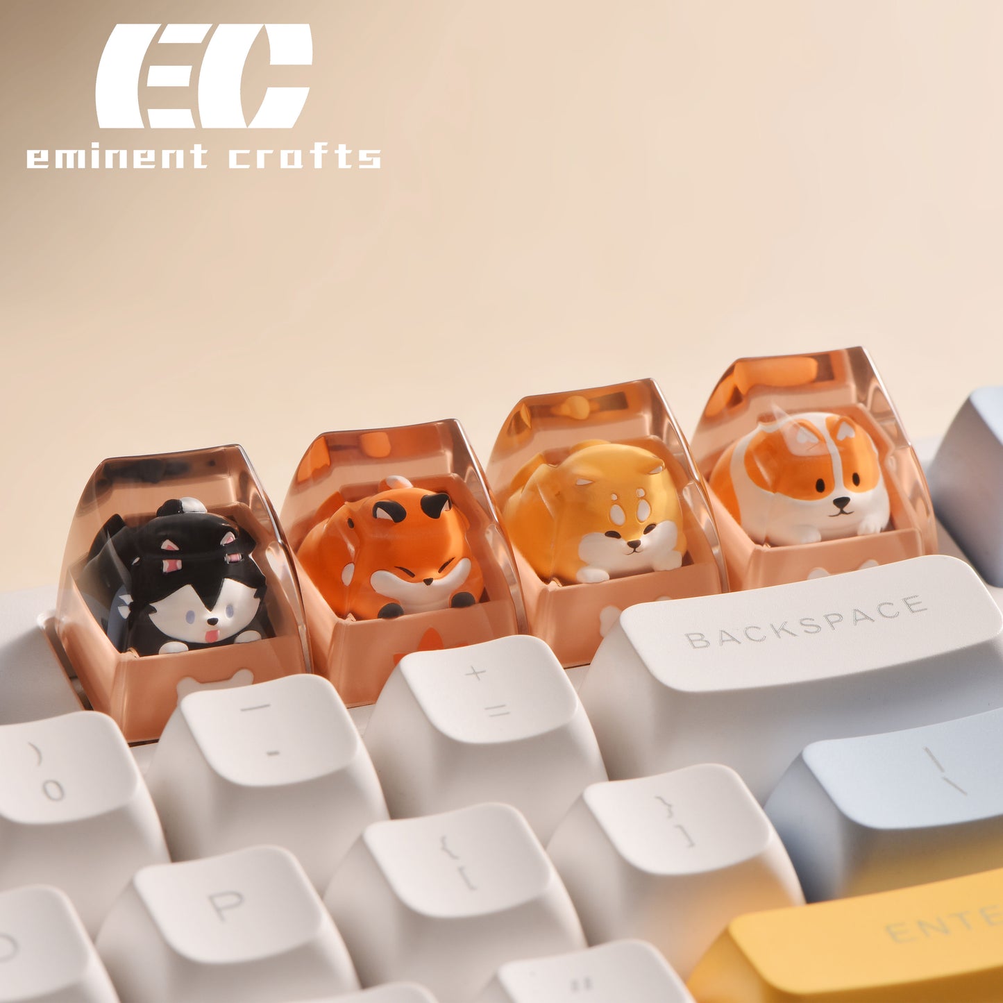 Animal in a Box Series 1 - Artisan Resin Keycap (Corgi, Husky, Shiba, Fox)